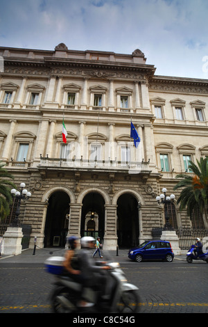 Italiens Nationalbank, der Banca D'Italia Gebäude in der Via Nazionale in Rom, Italien. Stockfoto