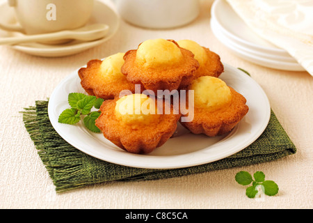 Sahne-Muffins. Rezept zur Verfügung. Stockfoto