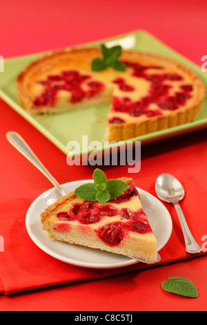Kirschen Torte. Rezept zur Verfügung. Stockfoto