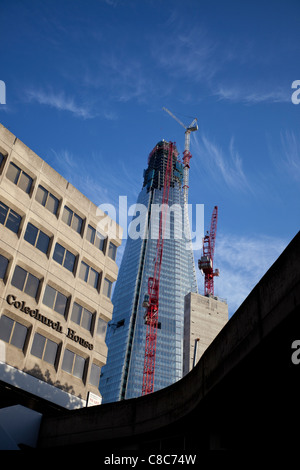 Der Shard Wolkenkratzer, Gebäude im Bau, London, England, Vereinigtes Königreich, 2011 Stockfoto