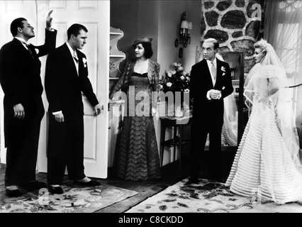 JACK CARSON, Ralph Bellamy, LUELLA GEAR, fred astaire, ginger rogers, sorglos, 1938 Stockfoto