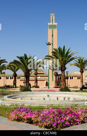 Moschee und Gärten in der Ville Nouvelle, Tiznit, Souss-Massa-Draa Region, Marokko Stockfoto