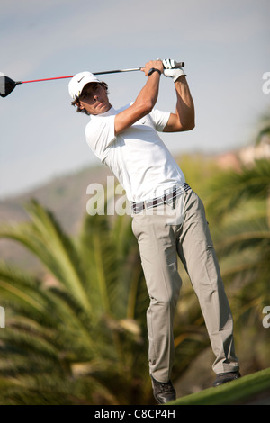 ProAm Golfturnier - Rafa Nadal übt seine Schaukel Stockfoto