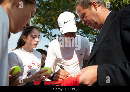 ProAm Golfturnier - Rafa Nadal Autogramme Stockfoto