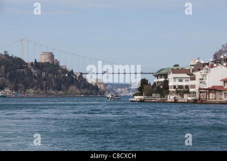 Bosporus-Brücke - Istanbul, Türkei. Stockfoto