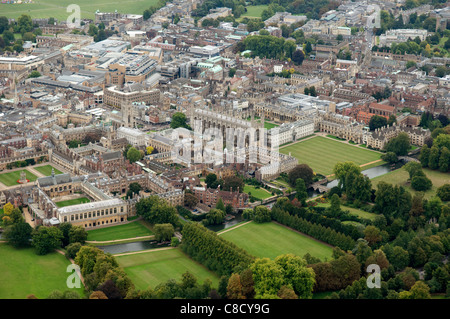 Die Stadt Cambridge England aus der Luft Stockfoto