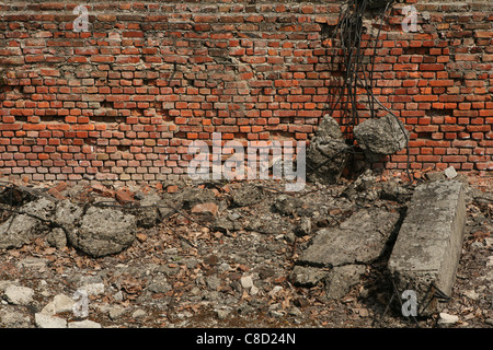 Ruinen der Gaskammer von Auschwitz II Birkenau deutschen nationalsozialistischen Konzentrations- und Vernichtungslager Camp in Oswiecim, Polen. Stockfoto