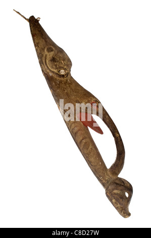 Mai, Mumarai, Sepik River Überdeckungsbereich von Papua-Neu-Guinea. Schutzmaske hing im Haus um das Böse abzuwehren. Stockfoto