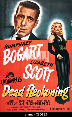 HUMPHREY BOGART, LIZABETH SCOTT, Plakat, Dead Reckoning, 1947 Stockfoto