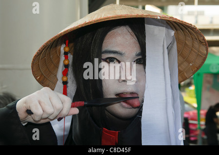 gruseligen Figur beim Cosplay Festival in Bangkok Stockfoto