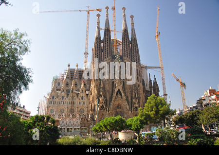 Geburtsfassade, Sagrada Família Basílica, Barcelona, Provinz Barcelona, Katalonien, Spanien Stockfoto