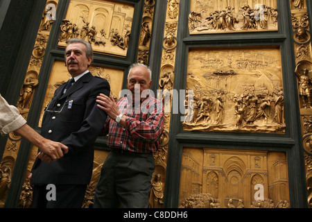 San Giovanni Festival. Tore des Paradieses von Lorenzo Ghiberty Florenz Baptisterium in Florenz, Italien. Stockfoto