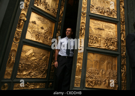 San Giovanni Festival. Tore des Paradieses von Lorenzo Ghiberty Florenz Baptisterium in Florenz, Italien. Stockfoto