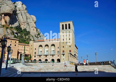 Santa Maria de Montserrat Benediktiner-Abtei, Montserrat, Provinz Barcelona, Katalonien, Spanien Stockfoto