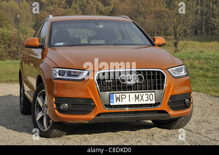 Audi Q3 - meine 2011 - deutsche Premium Kompakt-SUV (Segment H) - im park Stockfoto