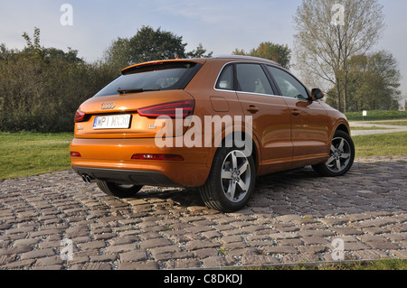 Audi Q3 - meine 2011 - deutsche Premium Kompakt-SUV (Segment H) - im park Stockfoto