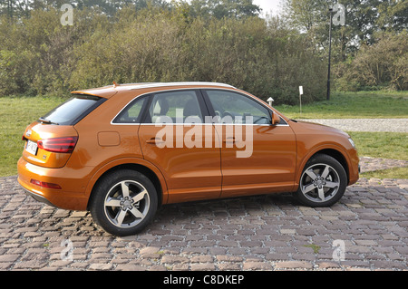 Audi Q3 - meine 2011 - deutsche Premium Kompakt-SUV (Segment H) - im park Stockfoto