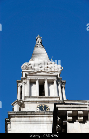 St.-Georgs Pfarrkirche, Bloomsbury, London, England Stockfoto