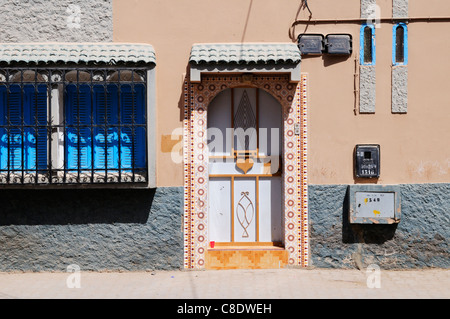 Ein Haus in der Medina, Tiznit, Souss-Massa-Draa Region, Marokko Stockfoto