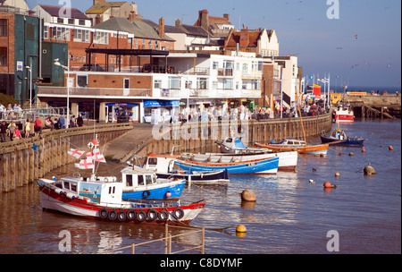 Boote im Hafen von Bridlington, Yorkshire, England Stockfoto