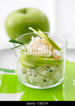 Krabben Sie-Fleisch und Green Apple Feinschmeckerpaket Stockfoto