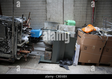 Recycling-Depot, Back Street an der Admiralität, Hong Kong China Stockfoto