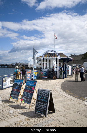 Eingang-Kiosk zu Swanage Pier, Dorset, England, UK Stockfoto