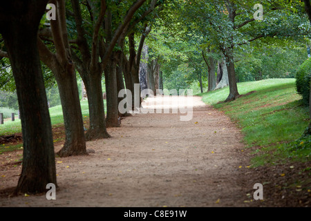 Im Garten des Hauses von Thomas Jefferson, Monticello, Virginia USA Stockfoto