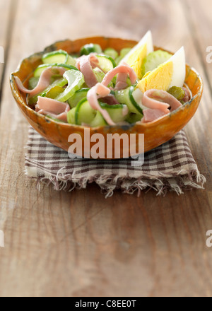 Frische gemischte Schinken Salat Stockfoto