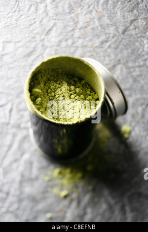 Matcha-Grüntee-Pulver Stockfoto