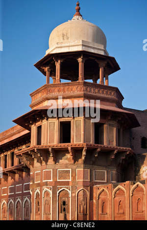 Agra Fort, 17. Jahrhundert Residenz der großen Mughals, Weltkulturerbe, Indien Stockfoto