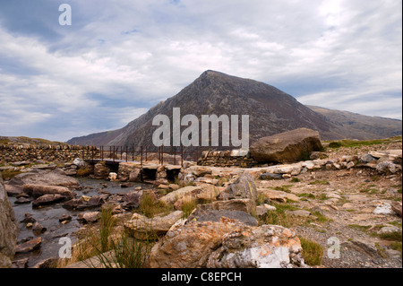 Berg Stift Yr Ole Wen Ogwen North Wales Uk. Stockfoto