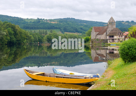 Das Dorf von Beaulieu-Sur-Dordogne, Dordgone, Frankreich Stockfoto