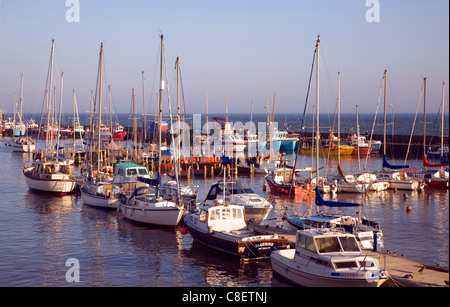 Boote im Hafen von Bridlington, Yorkshire, England Stockfoto