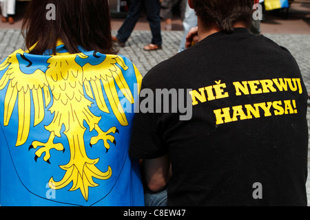 Die schlesischen Autonomiebewegung - Festival (März) 2011, Kattowitz, Polen. Stockfoto