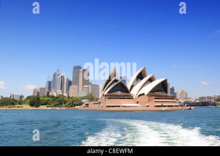 Opernhaus und Skyline von Sydney Australien Stockfoto