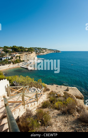 Einsame Buchten und wunderschöne Küste im Osten Spaniens Stockfoto