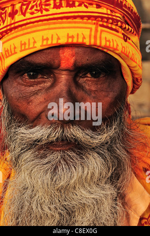 Sadhu, Varanasi (Benares, Uttar Pradesh, Indien Stockfoto
