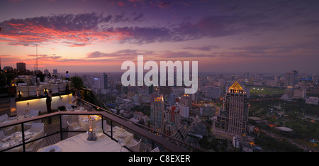 Ansicht, Bangkok, Restaurant, Vertigo Grill, Banyan Tree, Hotel, Leading Hotels der Welt, Stadt, Bangkok, Thailand, Asien, Stockfoto