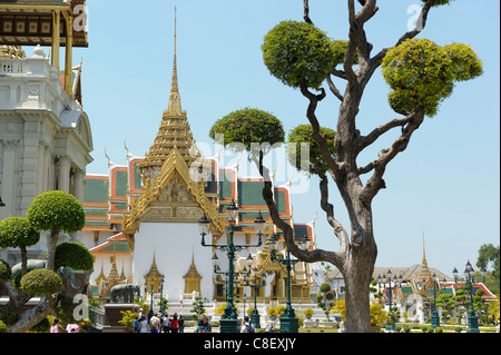 Dusit Maha Prasat, Halle, Grand Palace, alte, Stadt, Stadt, Bangkok, Thailand, Asien, Bäume Stockfoto