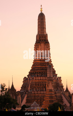 Wat Arun, Bangkok, Thailand, Asien, Nacht, Tempel Stockfoto