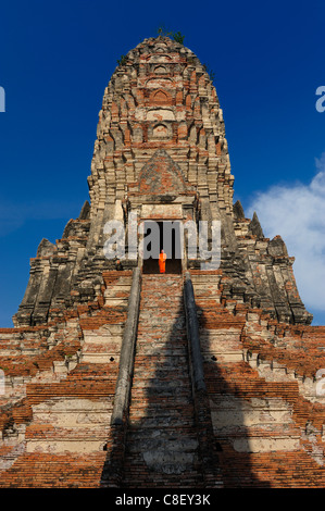 Wat Chai, Watthanaram, Ruinen, Tempel UNESCO World Heritage Site, Ayutthaya, Thailand, Asien, Stockfoto