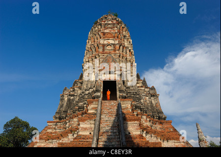 Wat Chai, Watthanaram, Ruinen, Tempel UNESCO World Heritage Site, Ayutthaya, Thailand, Asien, Stockfoto