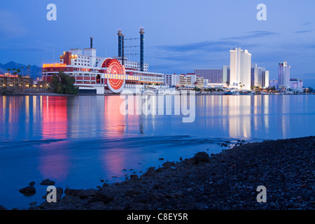 Casinos auf dem Colorado River, Stadt Laughlin, Nevada, Vereinigte Staaten von Amerika Stockfoto