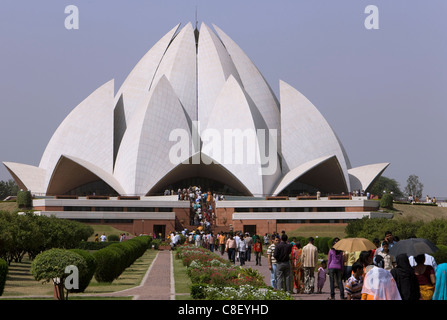 Bahá ' í Haus der Anbetung, Lotus-Tempel, Delhi, Indien Stockfoto