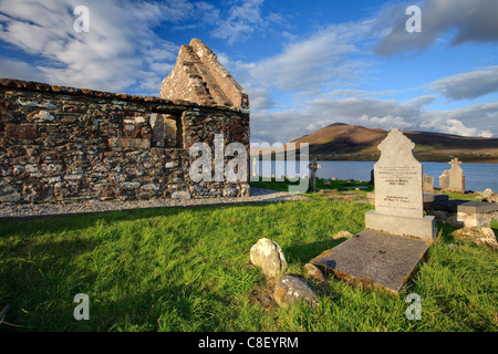 Kirchhof, Achill Island vor der Küste der Grafschaft Mayo, Irland Stockfoto