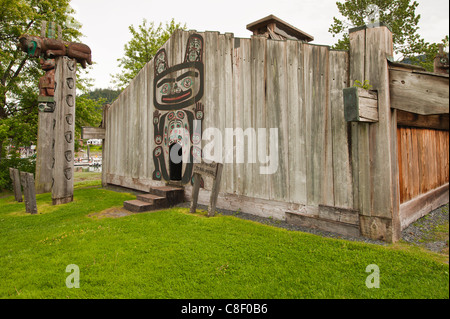 Chef Shakes Tribal House, historischen Ort, Wrangell, südöstlichen Alaska, Vereinigte Staaten von Amerika Stockfoto