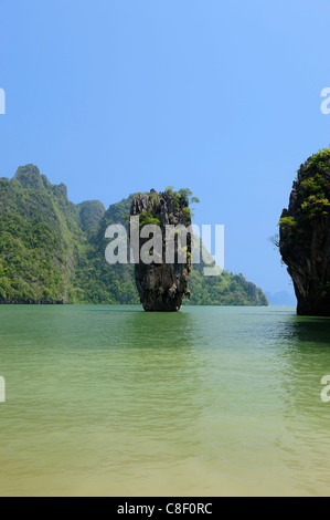 Koh Tapu, James Bond Island, Phang Nga Bay, Marine, Nationalpark, Phang Nga, Eco Tours, Thailand, Asien, Felsen, Stockfoto