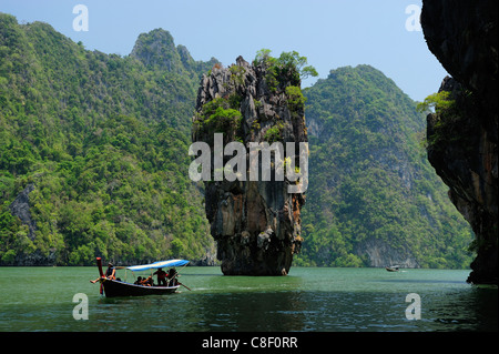 Koh Tapu, James Bond Island, Phang Nga Bay, Marine, Nationalpark, Phang Nga, Eco Tours, Thailand, Asien, Felsen, Stockfoto