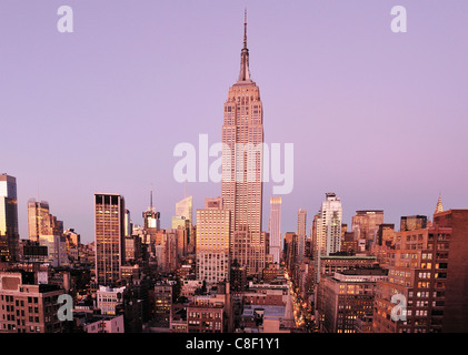 Empire State Building, Manhattan, New York, USA, USA, Amerika, skyline Stockfoto